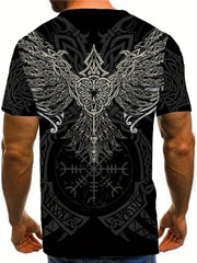 Men's 3D Totem Animal Graphic T-shirt Casual Breathable Tee