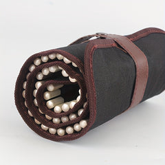 48 Holes Roll Up Wrap Pen Curtain Pencil Canvas Pen Bag