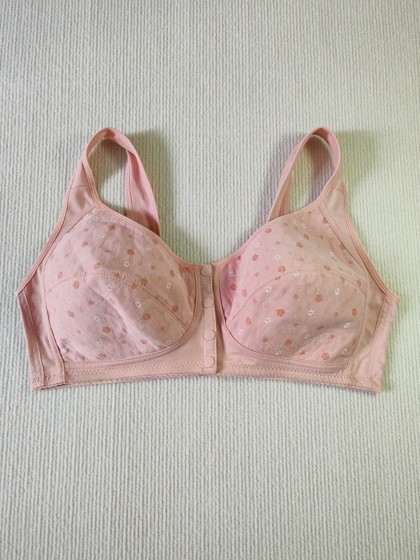 Daisy Print Buckle Front Soft Bralette