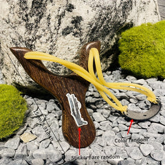 Wooden Slingshot Toy for Outdoor Play with Rubber Band