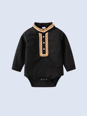 Baby Boys Triangle Shirt Romper Gentleman Jumpsuit