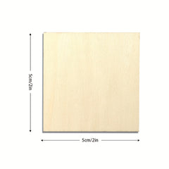 50pcs 5.08cm Hand-painted Wood Chip DIY Material Square Small Wood Chip