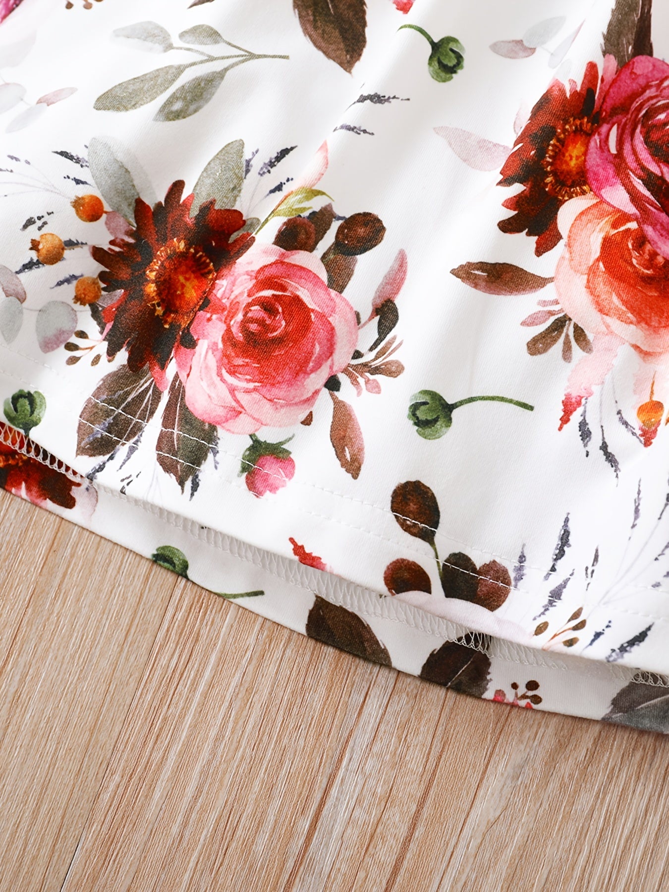 Baby Girls Floral Dress Set for Autumn/Spring