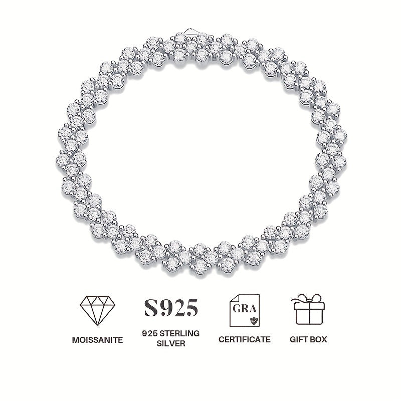 Moissanite Tennis Bracelet 925 Silver for Women