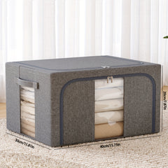 Large Capacity Storage Box With Handles & Visible Window Reusable Box