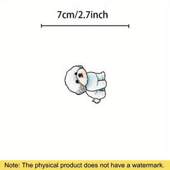 Bichon Puppy Stickers Soft Film Adhesive Decals for Laptop Water Bottle Skateboa