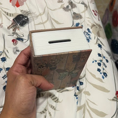 Simulation Butterfly Money Box Bookcase Storage Box with Key Lock