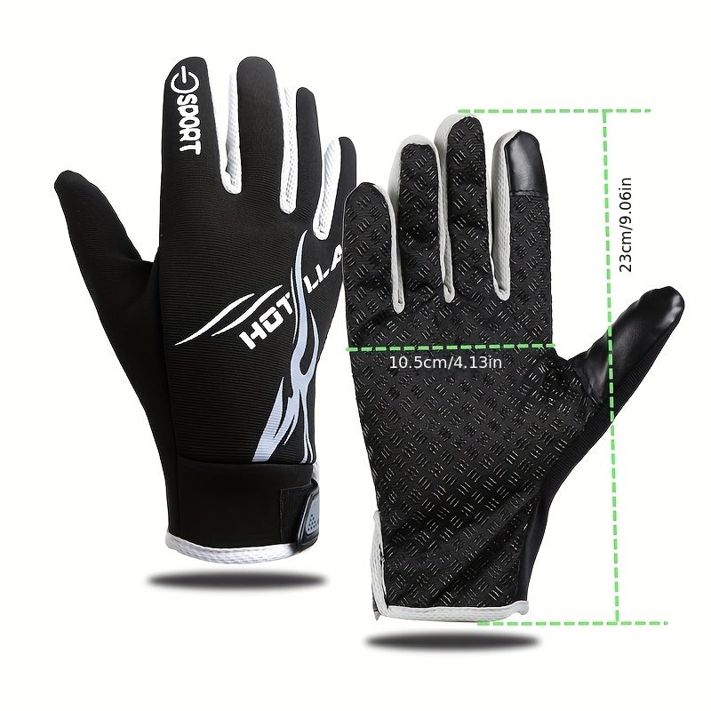 Outdoor Cycling Full Finger Gloves Touch Screen Non-slip Wear-resistant