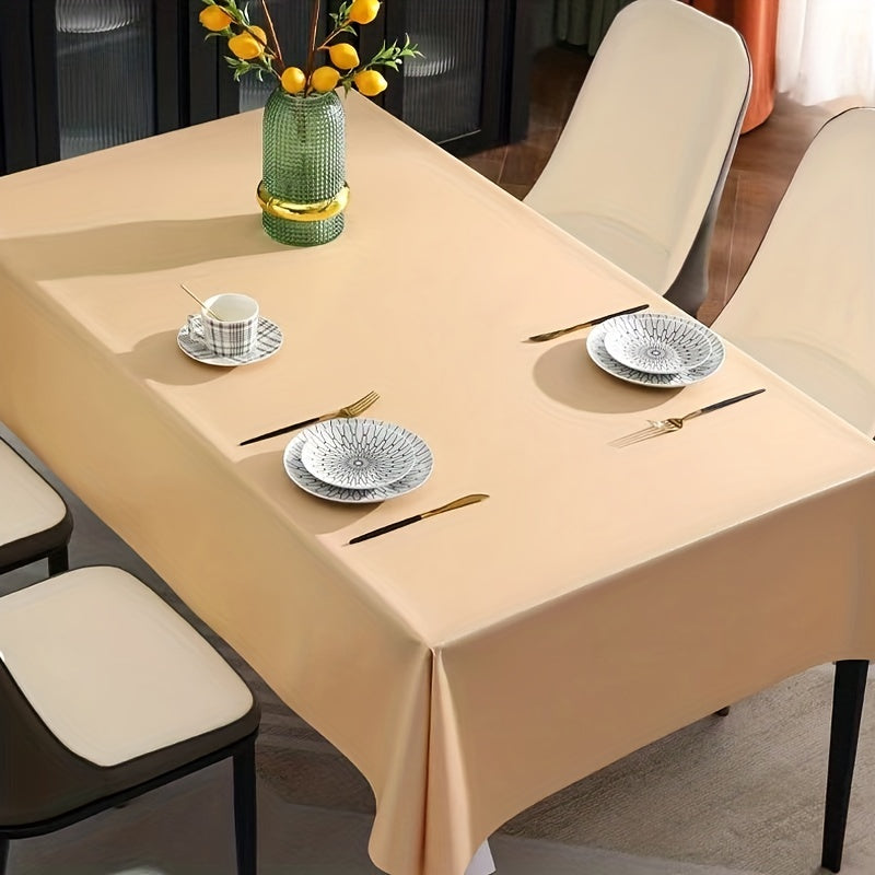 Rect Tablecloth PVC Straight Edge Table Cover Anti-fouling Hotel Home Decor