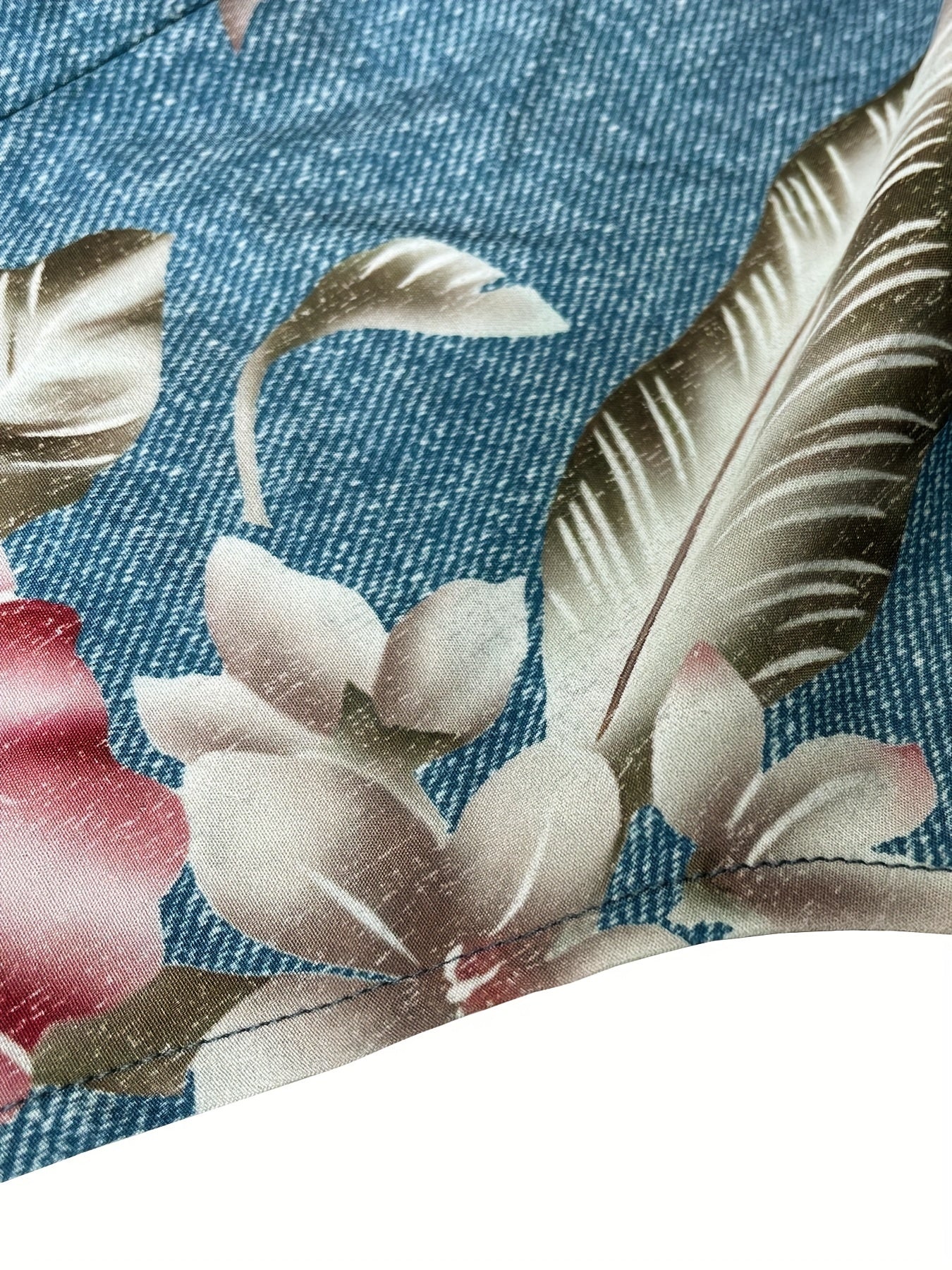 Plant Print Tie Front Jumpsuit Tank Jumpsuit For Spring & Summer