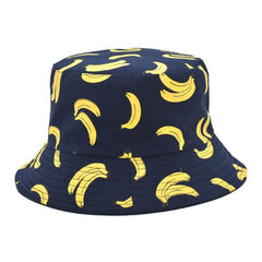 Banana Print Bucket Hat Street Casual Sunshade Hat