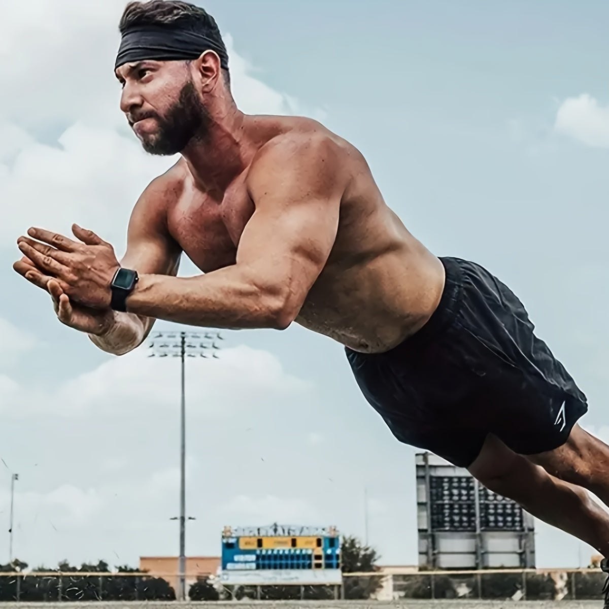 5pcs Men's Sports Headband Sweat Absorbent for Running Fitness Yoga
