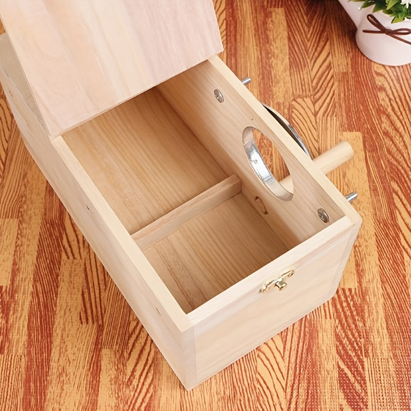 Wooden Pet Bird Nest Parrot Breeding Box Birdhouse Bridge - Pet Supplies