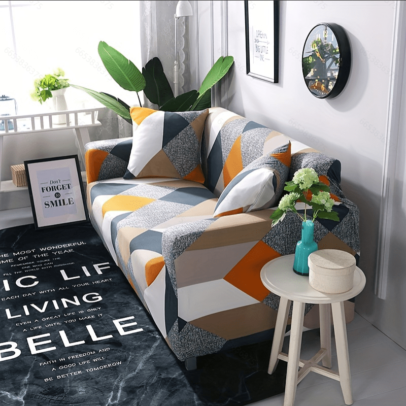 Geometric Pattern Sofa Slipcover All-Inclusive Four Seasons