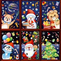 Christmas Glass Window Stickers Santa Claus Snowman Elk Sticker Merry Christmas