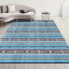 Soft Moroccan Area Rug Non Slip Sofa Floor Mat Machine Washable Anti Fatigue Mat