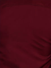 Men's Formal Plain Burgundy Button Up Shirt
