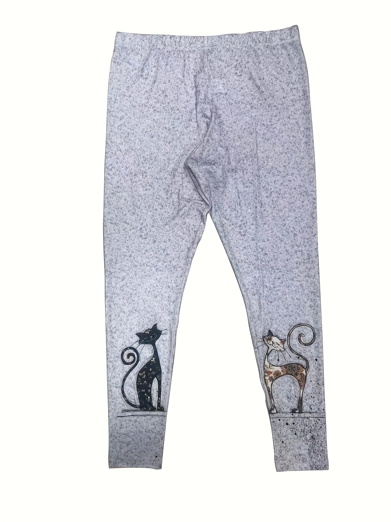 Women's Plus Cat Print High Rise Leggings