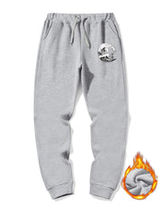 Men's Chinese Character Lucky Sherpa Fleece Sweatpants