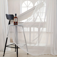 Translucent Hemp Sheer Curtain for Home Decor