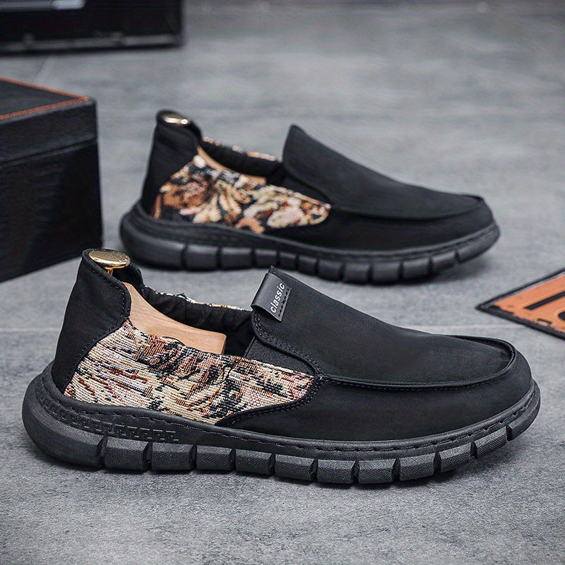 Men's Slip On Canvas Shoes Casual Breathable Comfy Outdoor Walking Shoes