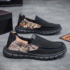 Men's Slip On Canvas Shoes Casual Breathable Comfy Outdoor Walking Shoes