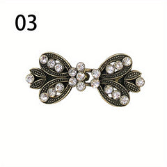 Rhinestone Sweater Clip Alloy Cloak Buckle Collar Clip Silk Scarf Buckle