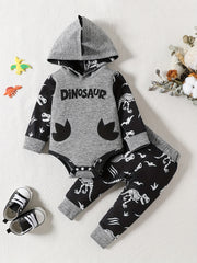 Infant Hooded Romper & Long Sleeve Bodysuit Set