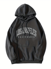Kangaroo Pocket Preppy Hoodie Drawstring Long Sleeve Sweatshirt