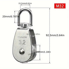 Stainless Steel Wire Rope Pulley Block M20