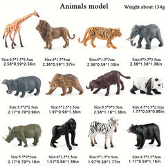 PVC Wildlife Playset with Realistic Animal Figurines