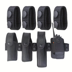 4pcs Outdoor Belt Keeper Double Snap Nylon Duty Belt Holder