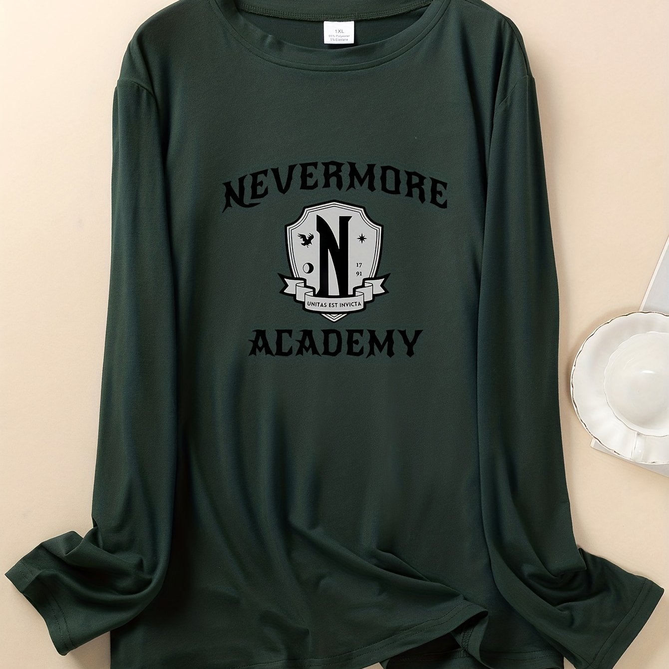 Women's Plus Size Casual Loungewear Top Long Sleeve Round Neck T-shirt