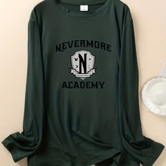 Women's Plus Size Casual Loungewear Top Long Sleeve Round Neck T-shirt