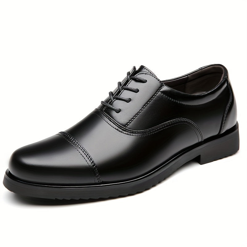 Men's Casual Work Shoes Microfiber Leather Rubber Sole Lace Up Large Size