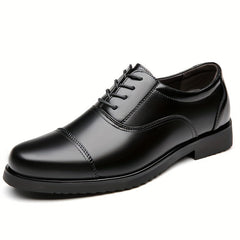 Men's Casual Work Shoes Microfiber Leather Rubber Sole Lace Up Large Size