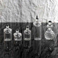 Mini Glass Jar Dollhouse Scene Storage Jar Model Glass Bottle Snack Jar