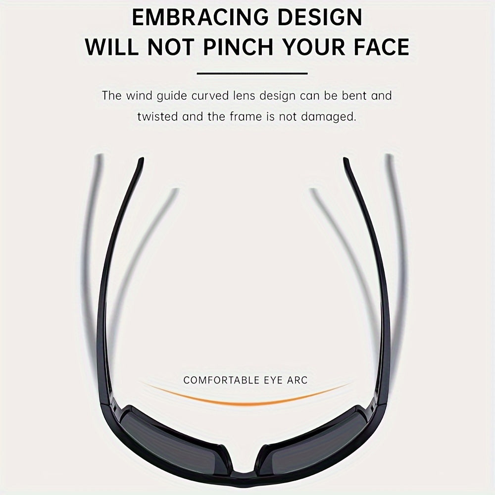 Retro Square Frame Sports Sunglasses UV Filter Strong Frame Comfortable