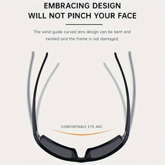 Retro Square Frame Sports Sunglasses UV Filter Strong Frame Comfortable