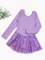 Girl's Starry Graphic Fancy Dance Dress Ballet Dress