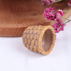 Mini Bamboo Basket Resin Ornaments for 1:12 Doll House