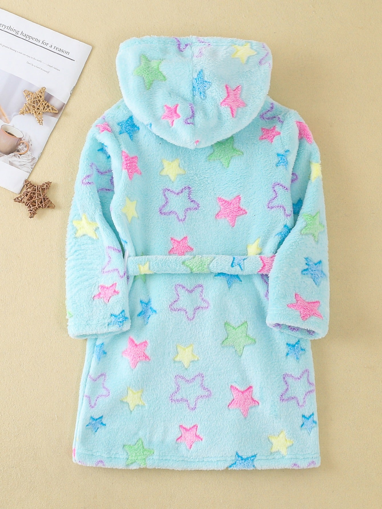 Soft Flannel Hooded Sleeper Robe for Baby Girls