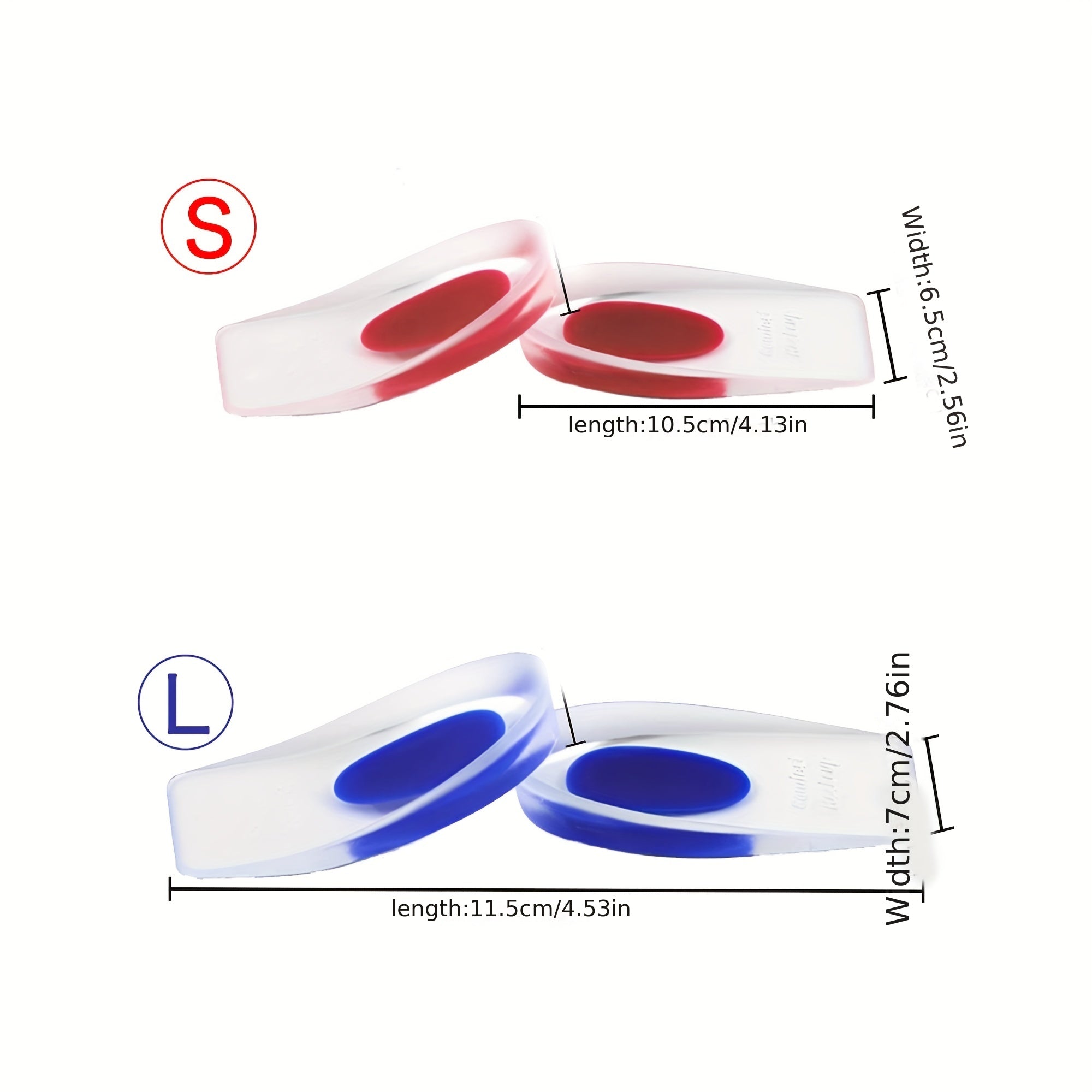 Silicone Heel Pads Gel Heel Cup for Plantar Fasciitis