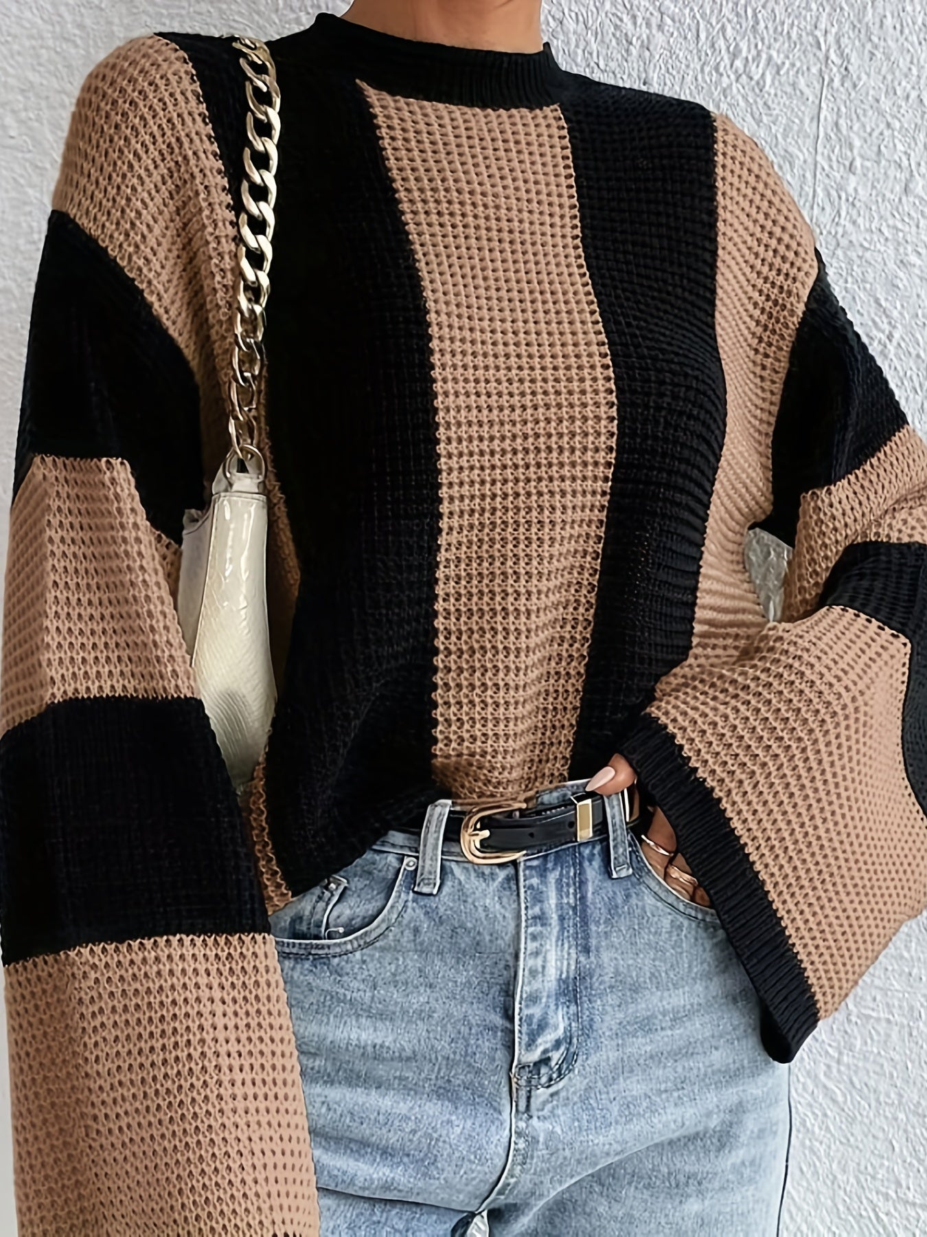 Colorblock Round Neck Jumper
