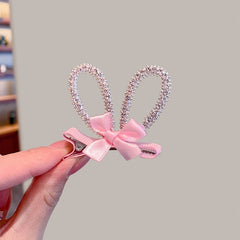 Girls Crown Bowknot Rabbit Ear Hair Clip Accessory for Party