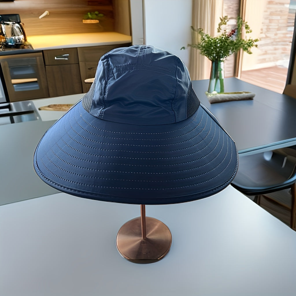 UV Protection Bucket Hat with Neck Protector for Outdoor Activities
