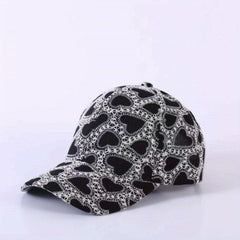 Women's Heart Rhombus Embroidery Baseball Cap Lightweight Sun Hat