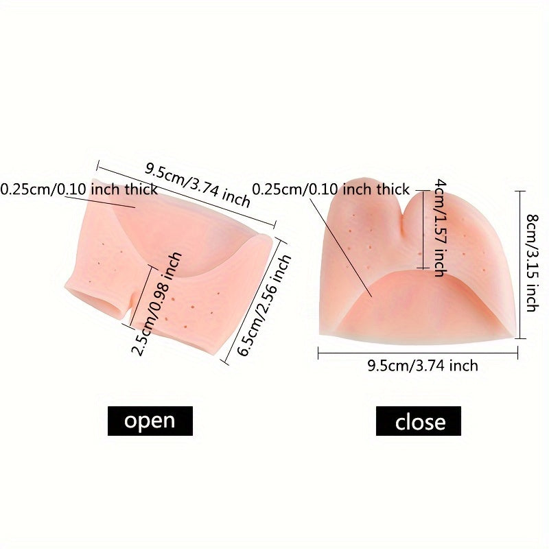 2pairs Silicone Toe Protective Cover Soft Anti-wear Toe Separator