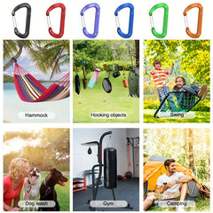 Heavy Duty Carabiner for Camping Hiking Keychain Clip Backpack Paddle Travel