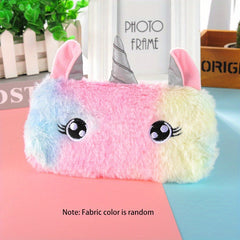 Unicorn Plush Coin Purse Large Capacity Stationery Bag